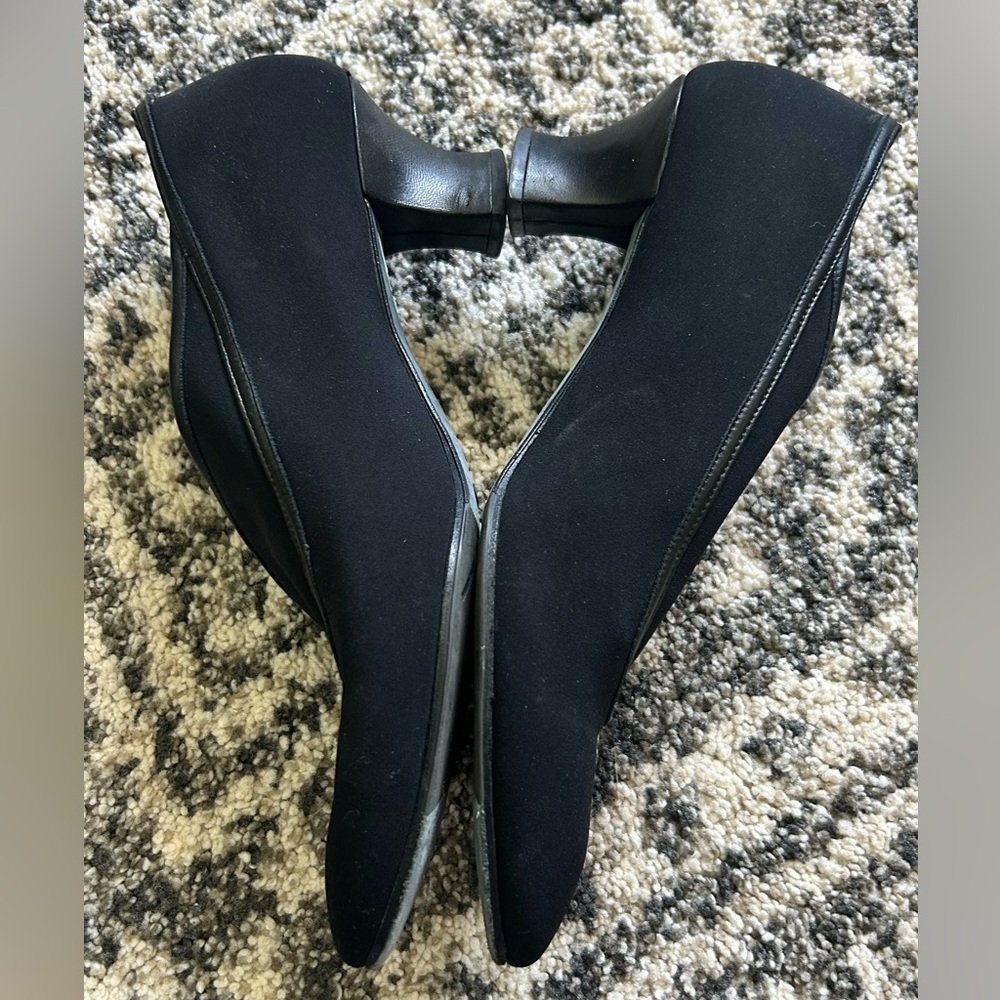 Thierry Robotin Oxford Fabric Stretch Italian Leather Slip On Pumps | EU 40 US 9 - Picture 2 of 9
